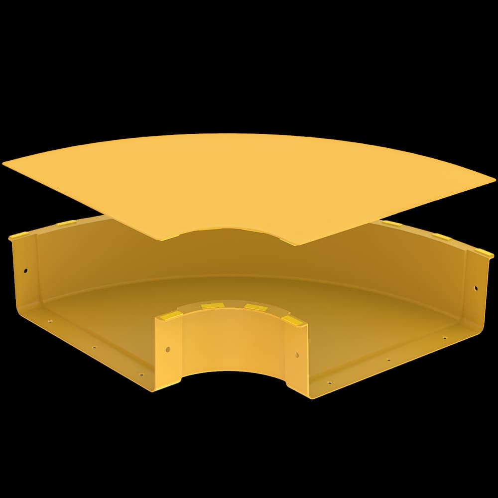 Raceways | Horizontal Elbow | W/ Cover 300mm, vista 3