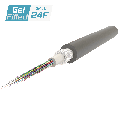 Central Loose Tube Fiber Optic Cable | Gel-Filled | A-D1Q(ZN-GY)B2Y | Up to 24F, vista 2