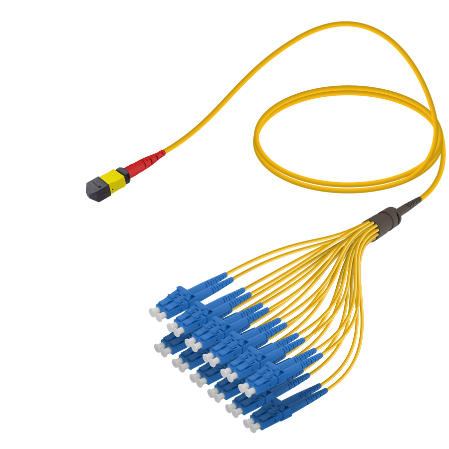 Male MTP Elite to LC/UPC Fanout | Base-24 | Single Mode G657.A2 | 3.0/1.8mm