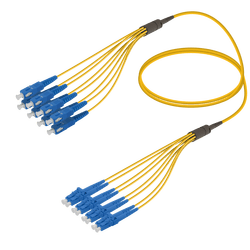 SC/UPC-LC/UPC | 8 Fibers Fanout | Single Mode G657.A2 | 3.0/1.8mm, vista 2