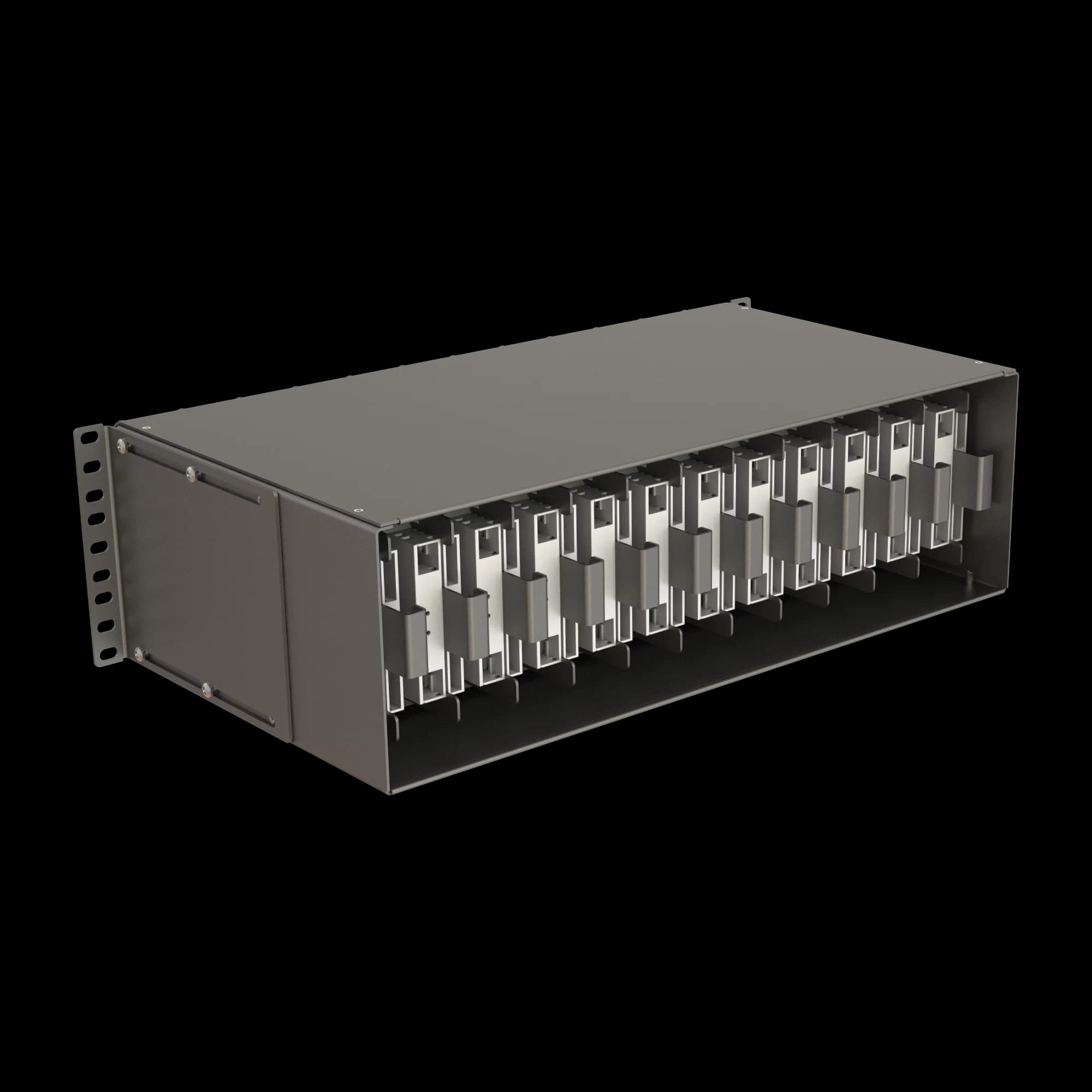 3U Sub-rack Panel | 12 Modules | Front Access, vista 4
