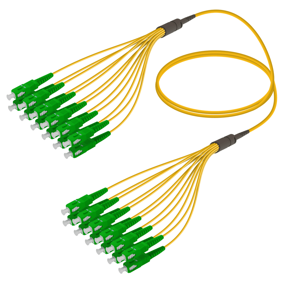 SC/APC-SC/APC | 12 Fibers Fanout | Single Mode G657.A2 | 3.0/1.8mm