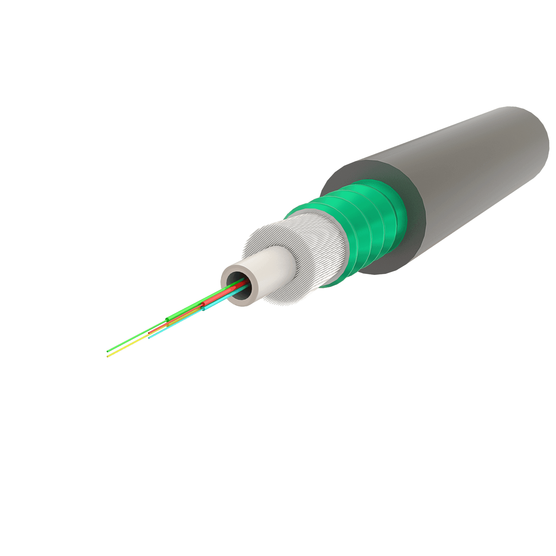 Steel-Armoured Central Loose Tube Fiber Optic Cable | Gel-Free | U-BQ(ZN)(SR)BH | Up to 24F | 2000 meters, vista 5
