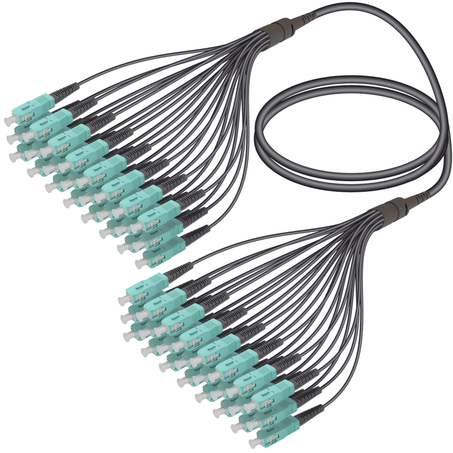 SC/UPC-SC/UPC | 24 Fibers Universal Fanout | Multi Mode G651.OM3 | 4.8/1.8mm