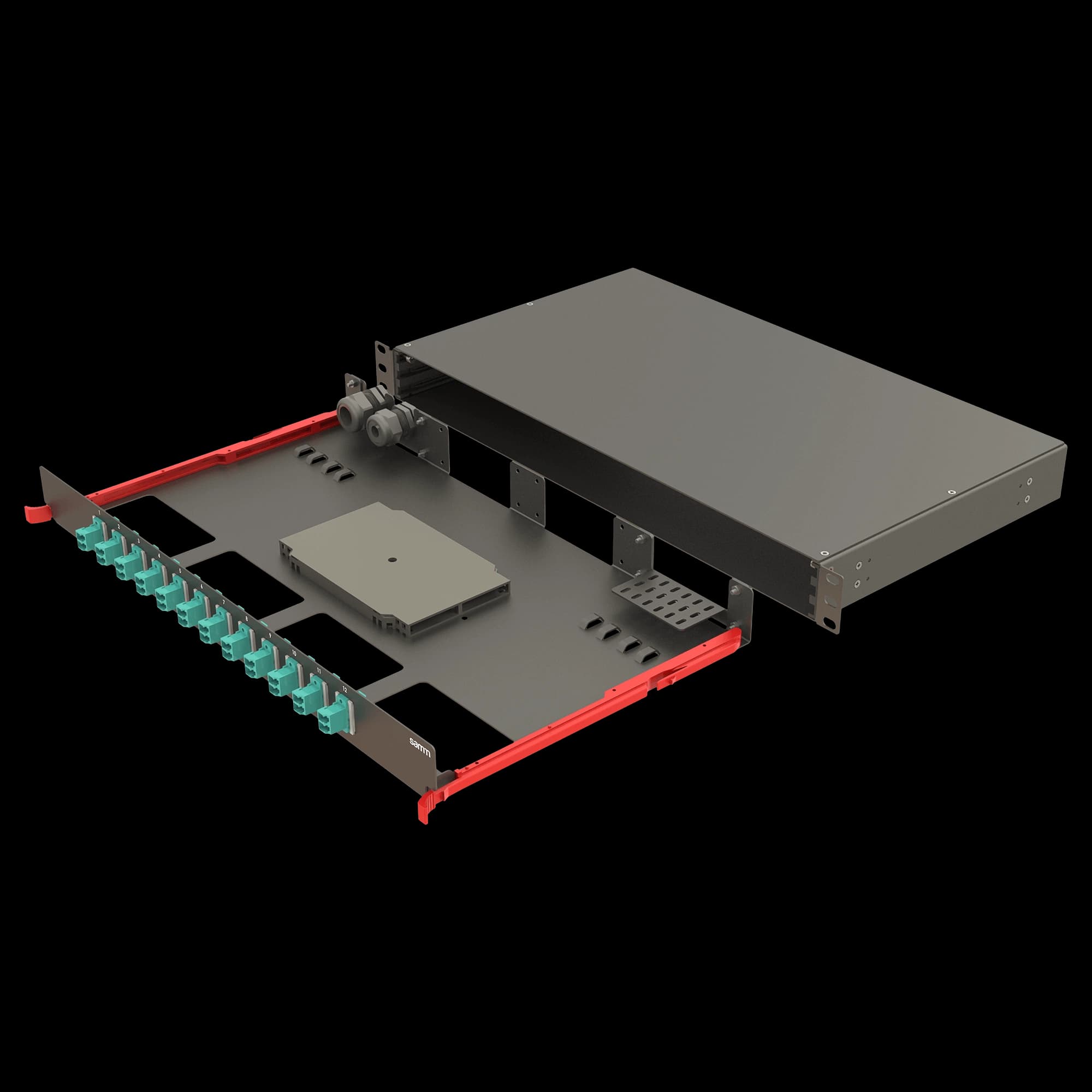 Bright Series | Rail Sliding | 12 Straight LC Duplex | FP11 | 24 Fiber, vista 4