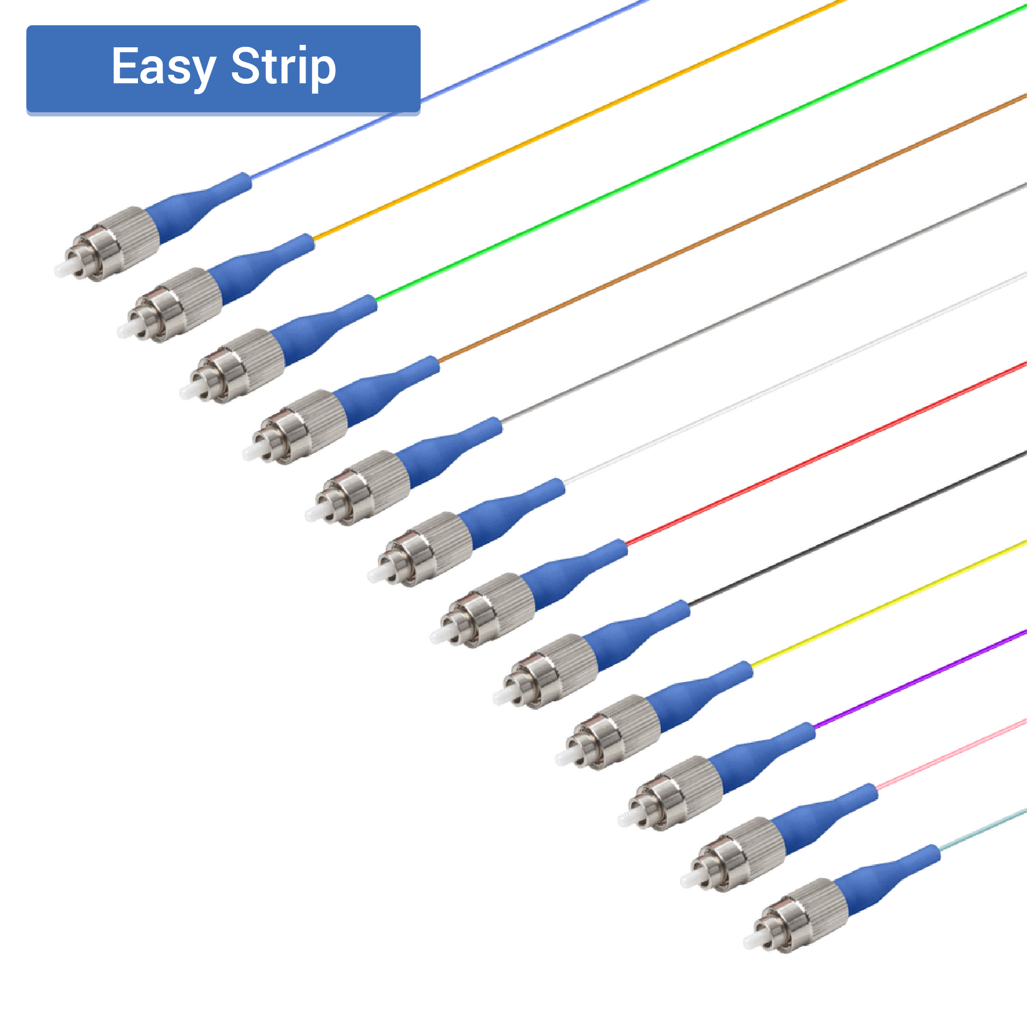 FC/UPC 12 Fiber Pigtail | Single Mode G657.A2 | 0.9mm