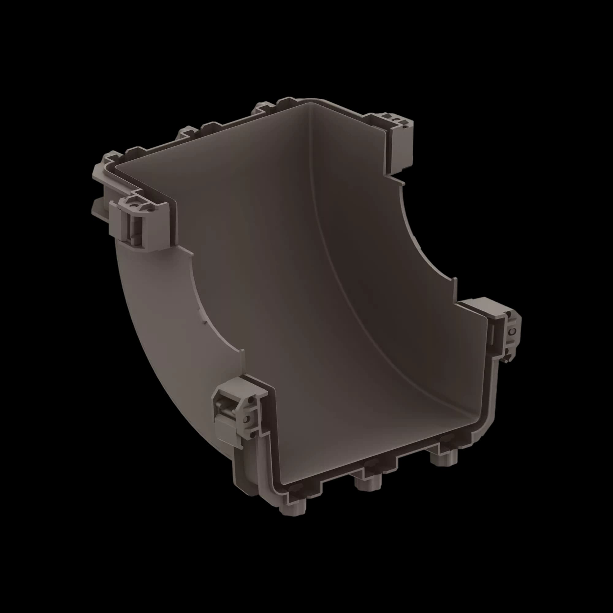 FDS_200mm 90˚ Vertical Inside Elbow Body, vista 2