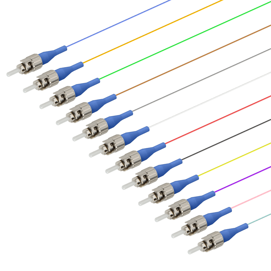 ST/UPC 12 Fiber Pigtail | Single Mode G657.A2 | 0.9mm, vista 2