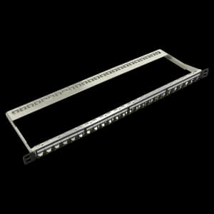 Empty Modular Straight HD Patch Panel | 0.5U CAT-6A | 24 Ports, vista 7