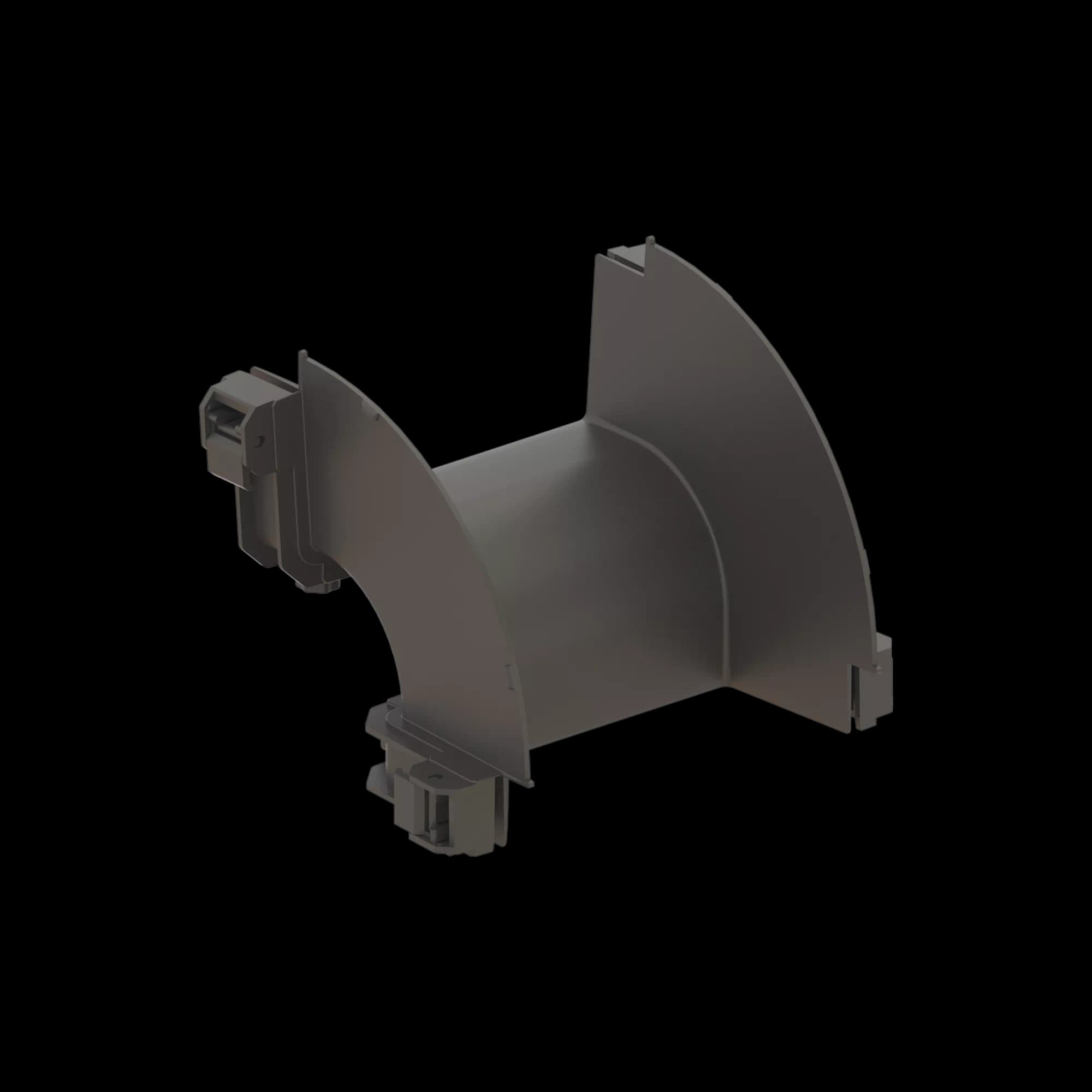 FDS_200mm 90˚ Vertical Outside Elbow Body, vista 2