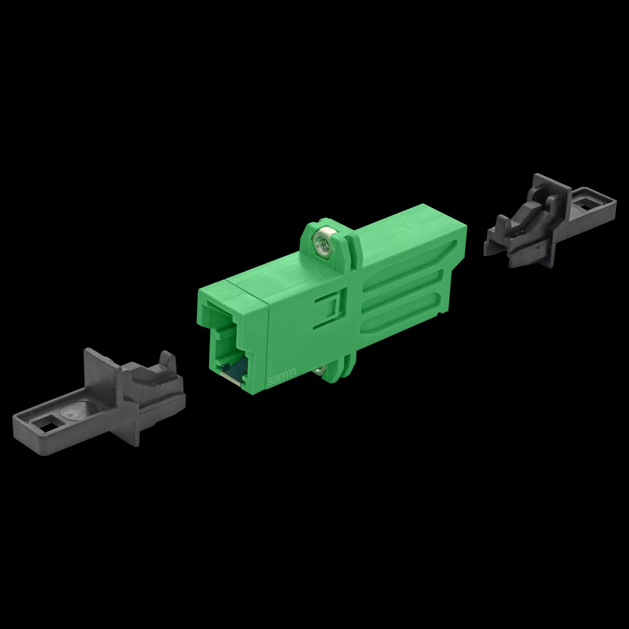 LSH (E2000) Simplex Adapter | w/ Flange, vista 2
