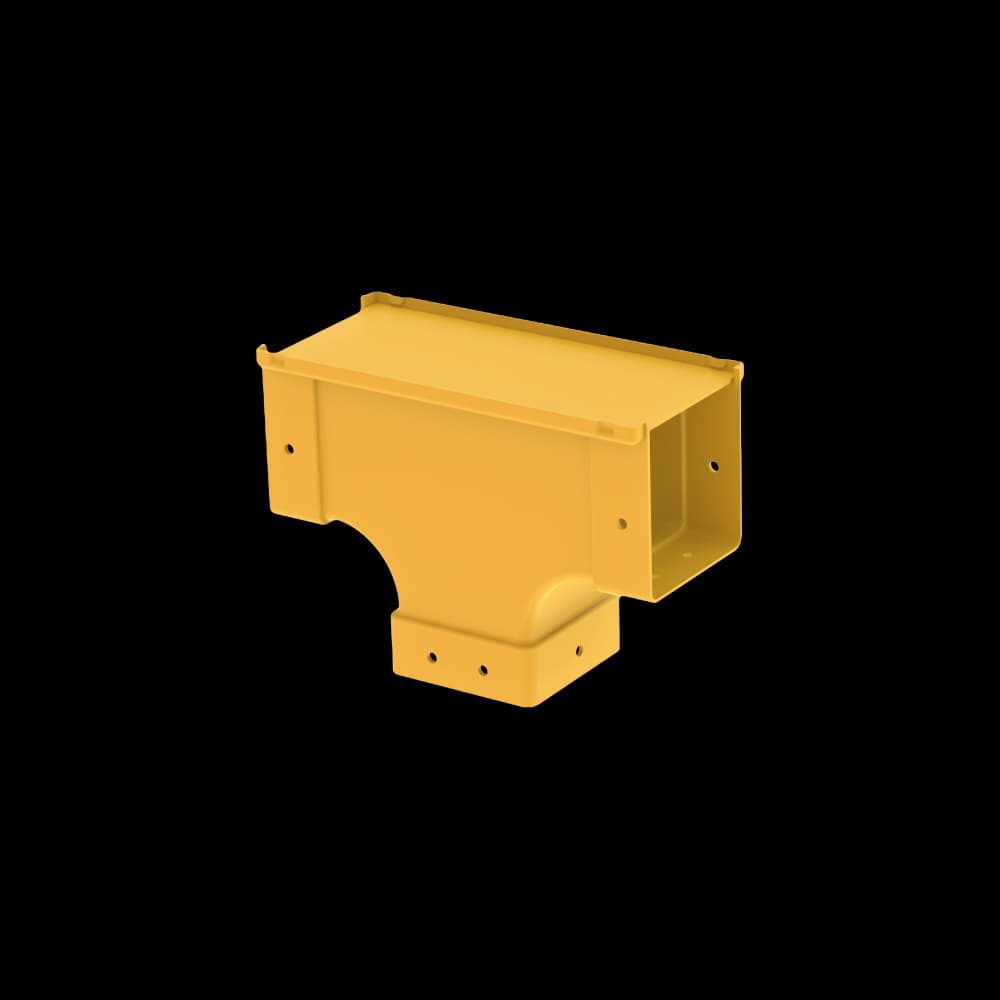 Raceways | Top Side Open Vertical Drop 100mm | W/ Cover