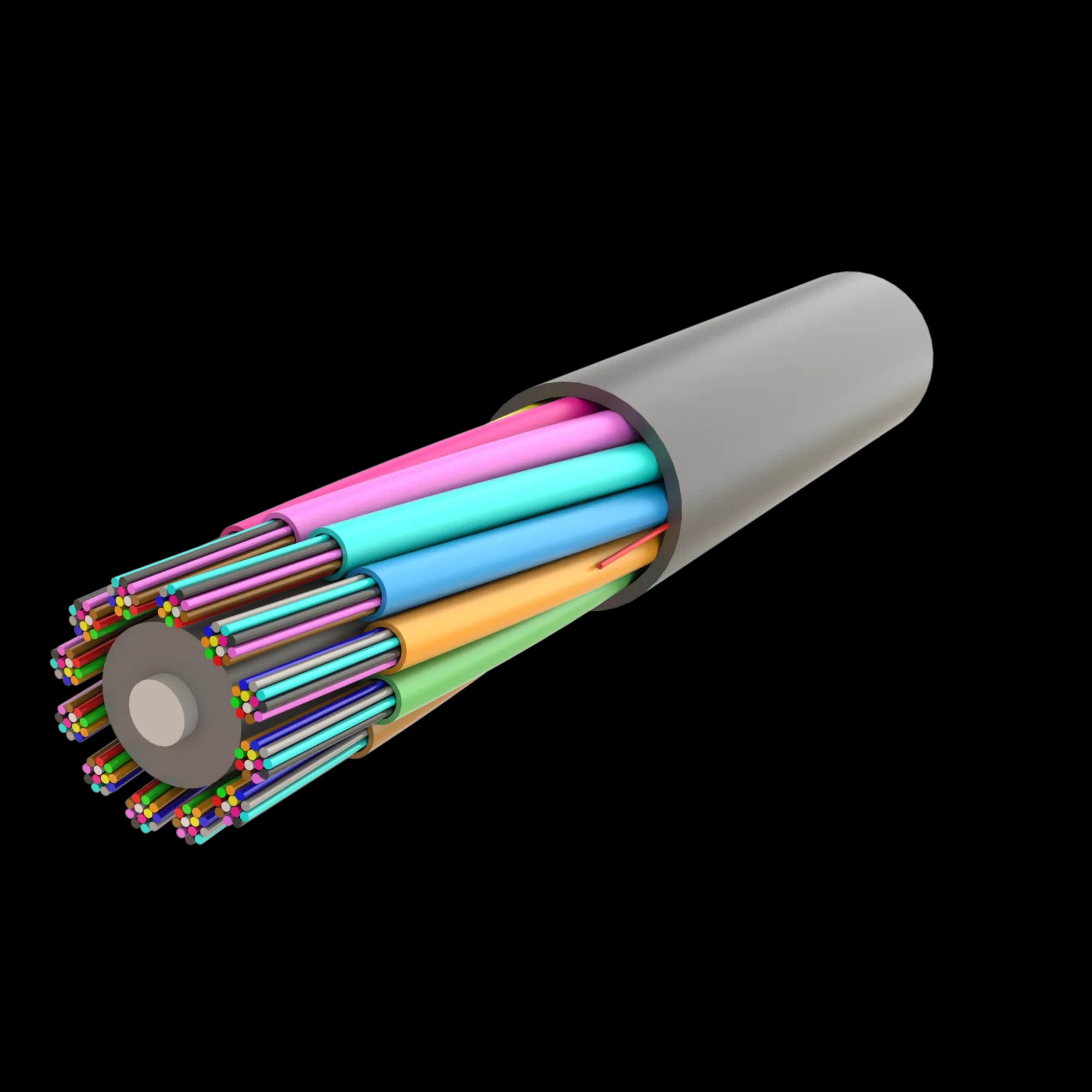 Micro-Duct Multi Loose Tube Fiber Optic Cable | Gel-Filled Dry Core | AT-D3Q2Y | Up to 144F