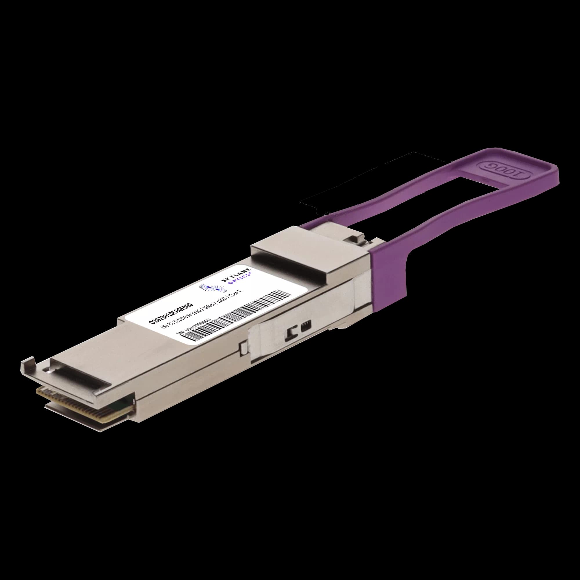 QSFP28 100GbE BiDi (TX1270/RX1330), 10km, Single-Mode, Commercial Temp, w/ FEC Fiber Optic Transceiver Q2B23010C00F
