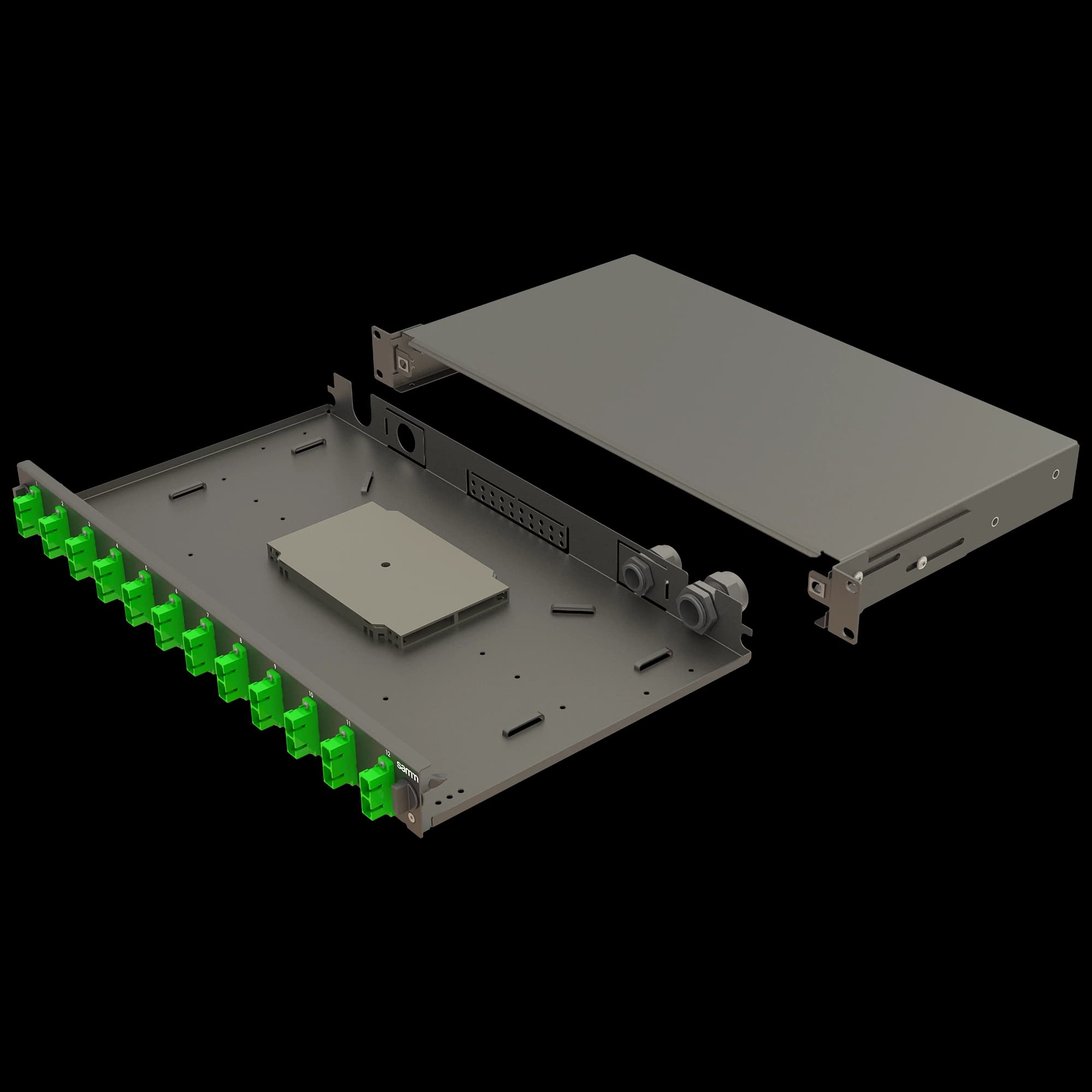 Bright Series | Mechanical Sliding | 12 SC Duplex | FP02 | 24 Fiber, vista 2