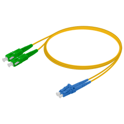 SC/APC-LC/UPC | Single Mode G657.A2 Duplex Patch Cord | 2.0x4.1mm, vista 2