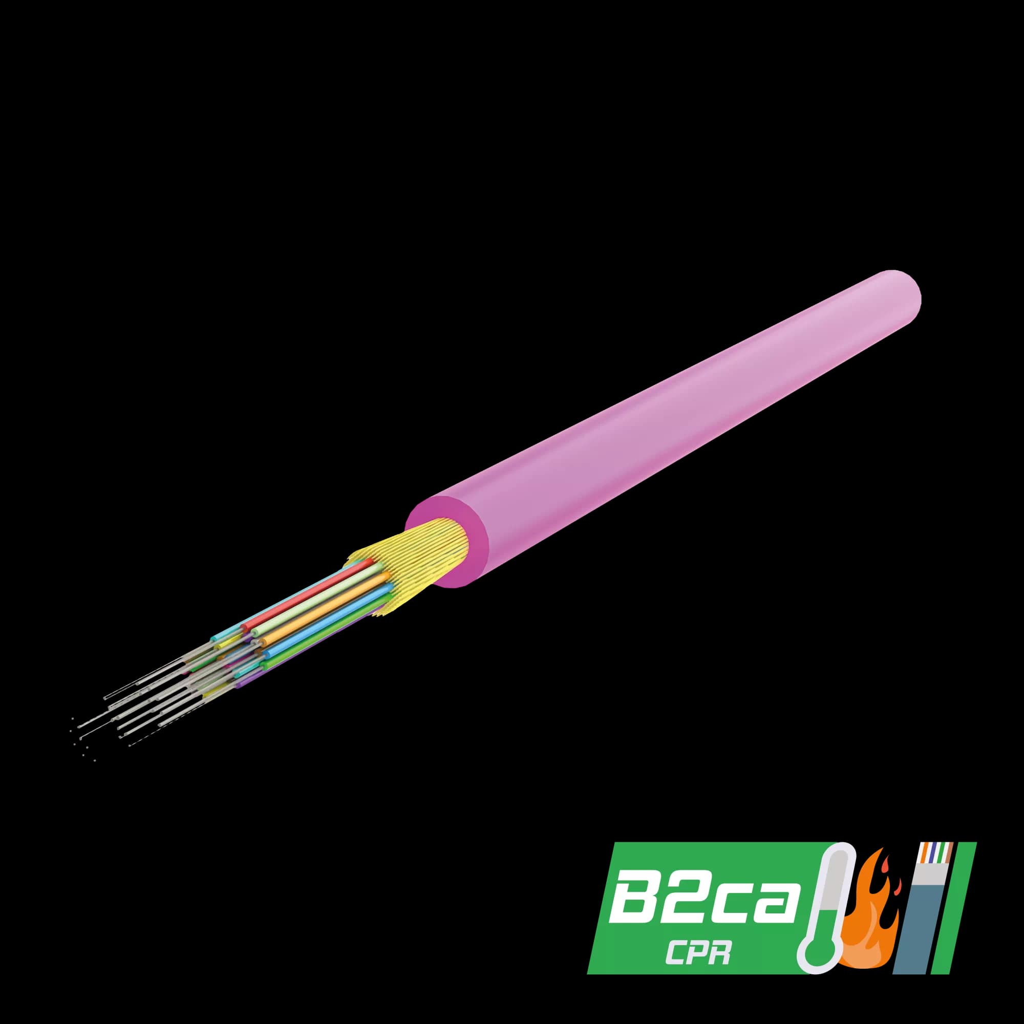 Multi-Fiber Distribution Cable 3.0mm | I-B3 1x24 | CPR: B2ca | 1000 meters, vista 4