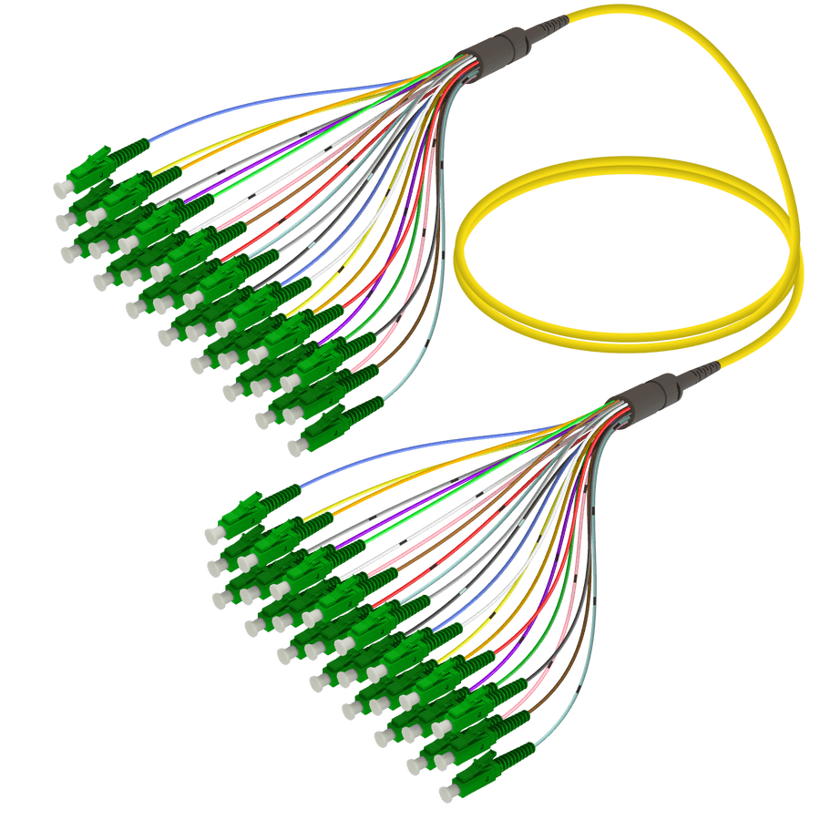 LC/APC-LC/APC | 24 Fibers Fanout | Single Mode G657.A2 | 3.0/0.9mm