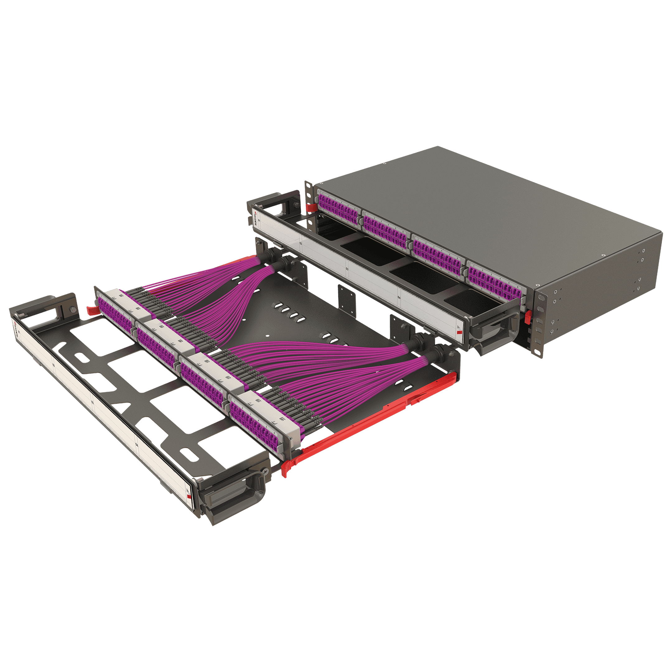 Modular High Density Panel with Organizer | 2U 8 Slots, vista 3