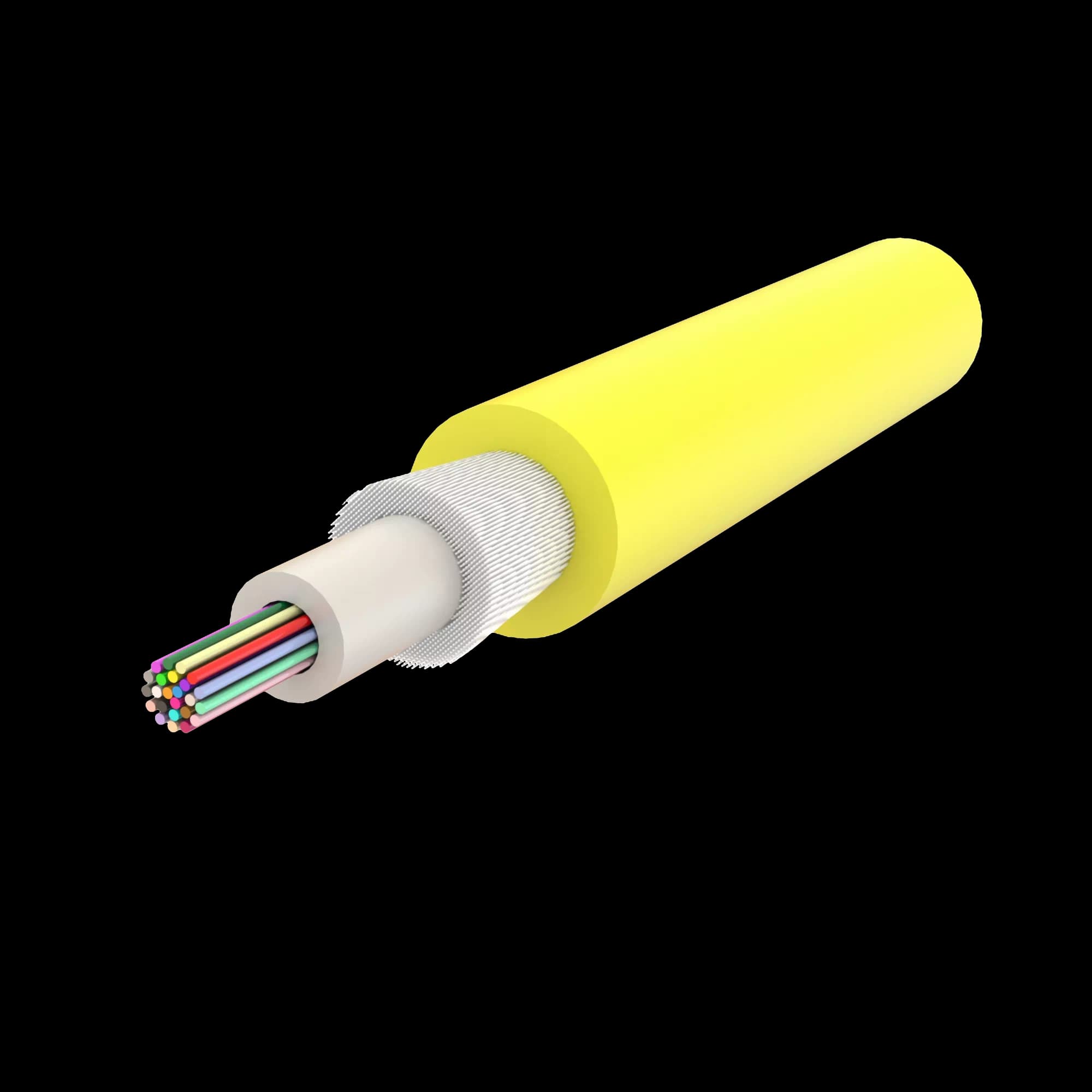 Non-Metallic Armoured Central Loose Tube Fiber Optic Cable | Gel-Free | U-B1Q(ZN-GY)BH | Up to 24F | Universal