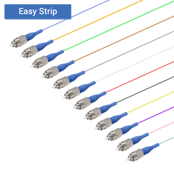 FC/UPC 12 Fiber Pigtail | Single Mode G657.A2 | 0.9mm, vista 3