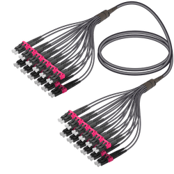 LC/UPC-LC/UPC | 24 Fibers Universal Fanout | Multi Mode G651.OM4 | 4.8/1.8mm, vista 2