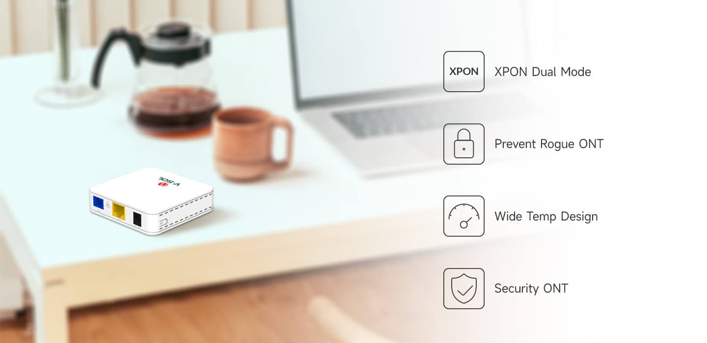V2801RD — 1GE Secure ONU, vista 2