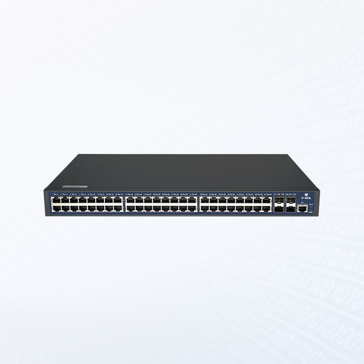 V3552E — 48*GE(RJ45)+4*10GE/GE(SFP+) Switch