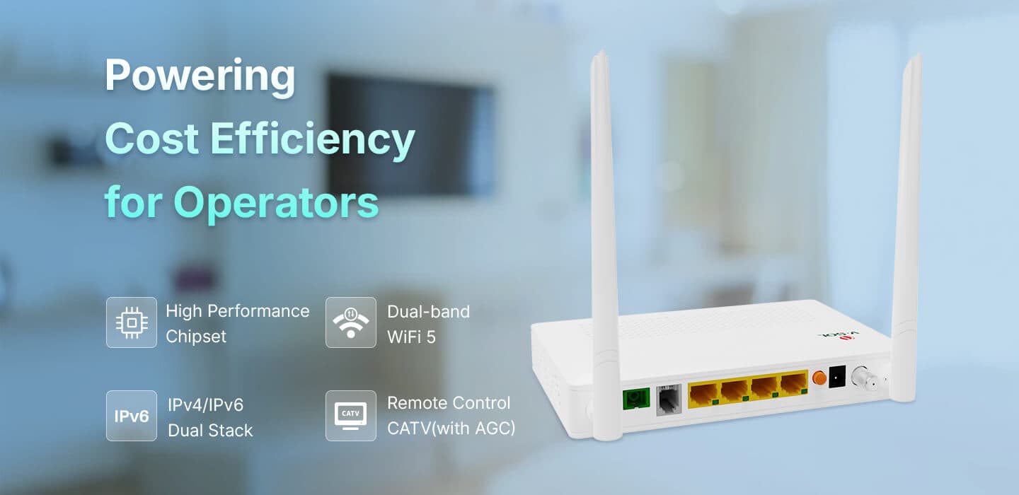 HG325AC(T)-A — 1XPON+4GE+1POTS+CATV+USB 3.0+Wi-Fi 5 HGU ONT, vista 6