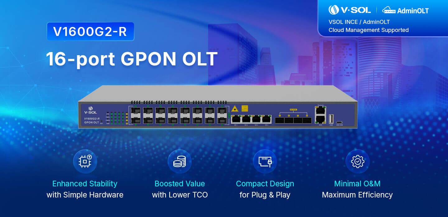 V1600G2-R — 16 Port GPON OLT, vista 6