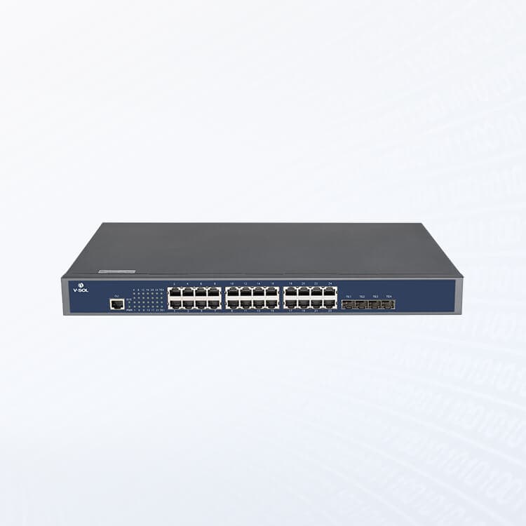 V3528E — 24*GE(RJ45)+4*10GE/GE(SFP+) Switch