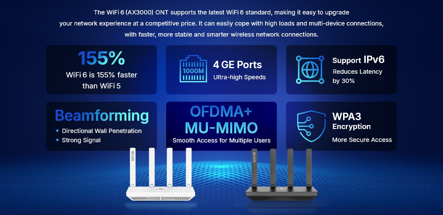 V2804AX30(T)-A — 1XPON+4LAN+1USB3.0+CATV+Wi-Fi 6 HGU ONT, vista 10
