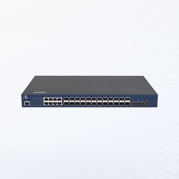 V3528EF — 16*GE(SFP)+8*GE(SFP/RJ45 combo)+4*10GE/GE(SFP+) Switch