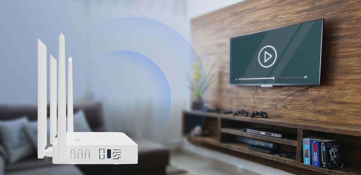 V2802ACT — 1GE(WAN/LAN1)+1GE(LAN)+CATV+USB3.0+Wi-Fi 5 ONU, vista 12