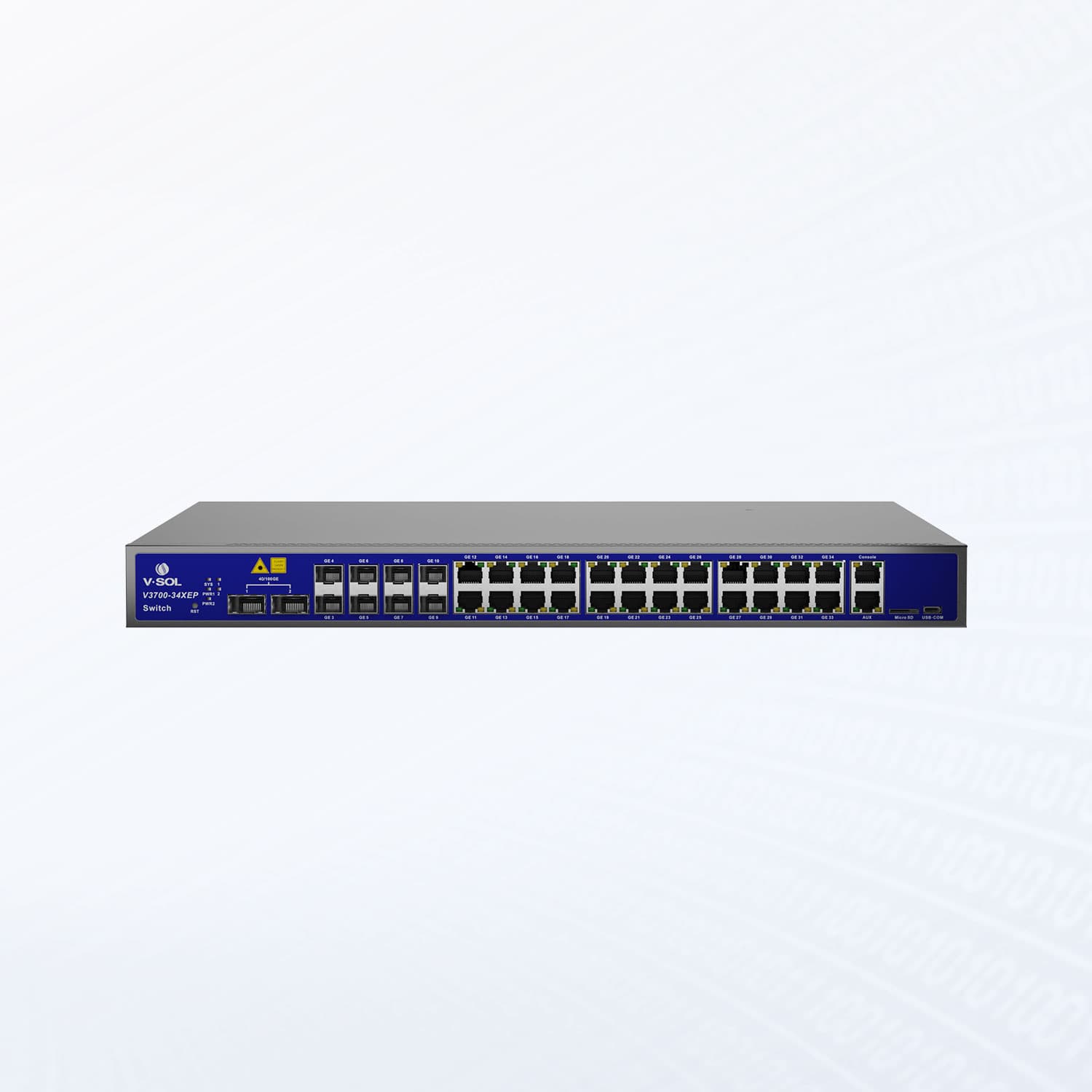 V3700-34XEP — 24*10GE(PoE++)+8*10GE(SFP+)+2*40G/100G(QSFP) Layer3 Switch