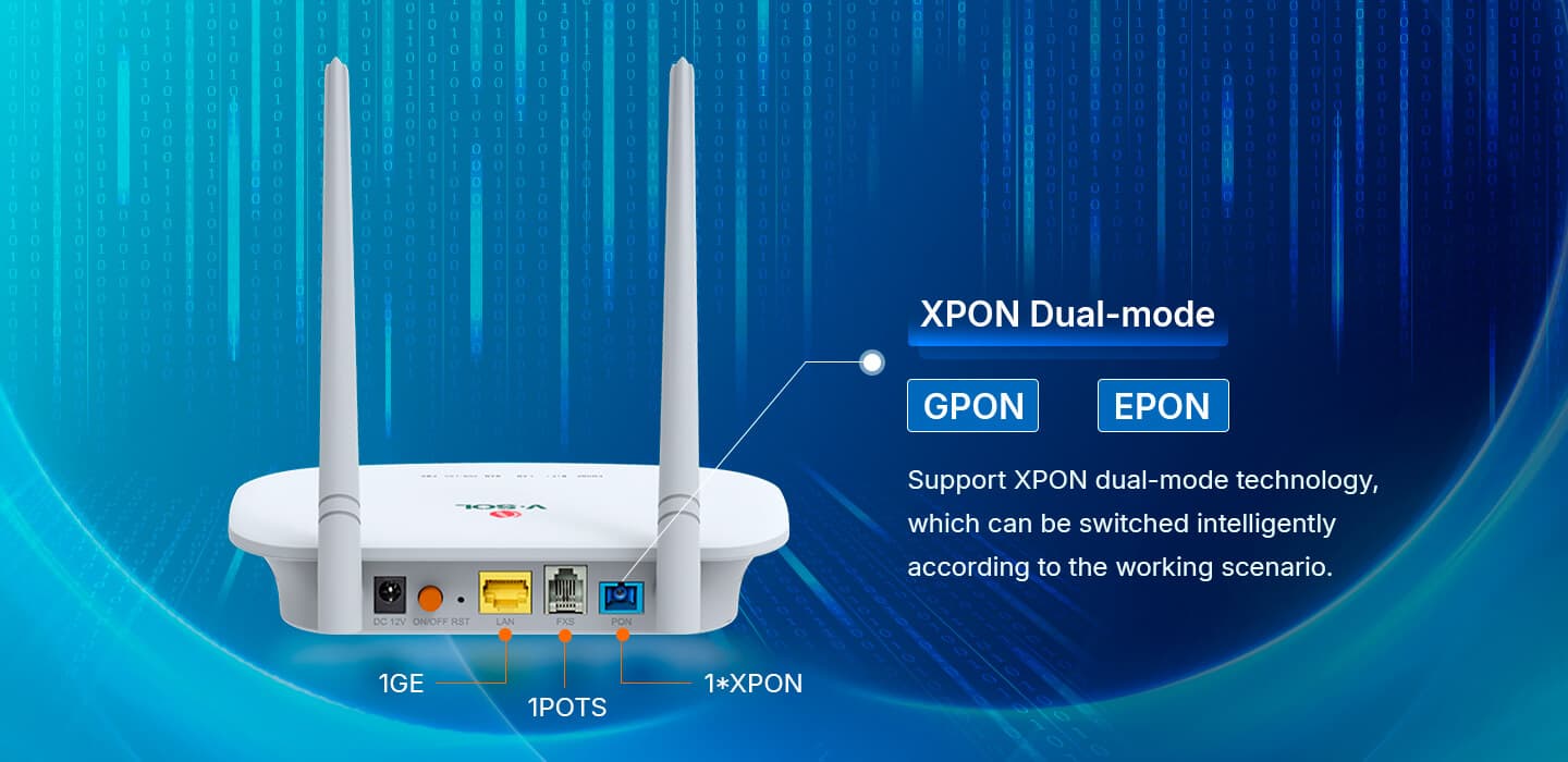 HG322RGW — 1GE+1POTS+Wi-Fi 4 HGU ONT, vista 9