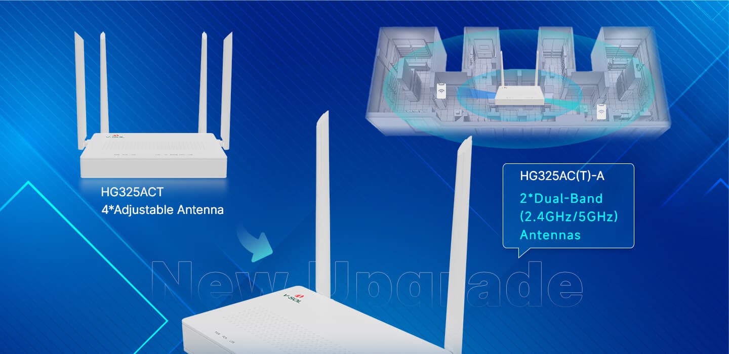 HG325AC(T)-A — 1XPON+4GE+1POTS+CATV+USB 3.0+Wi-Fi 5 HGU ONT, vista 8