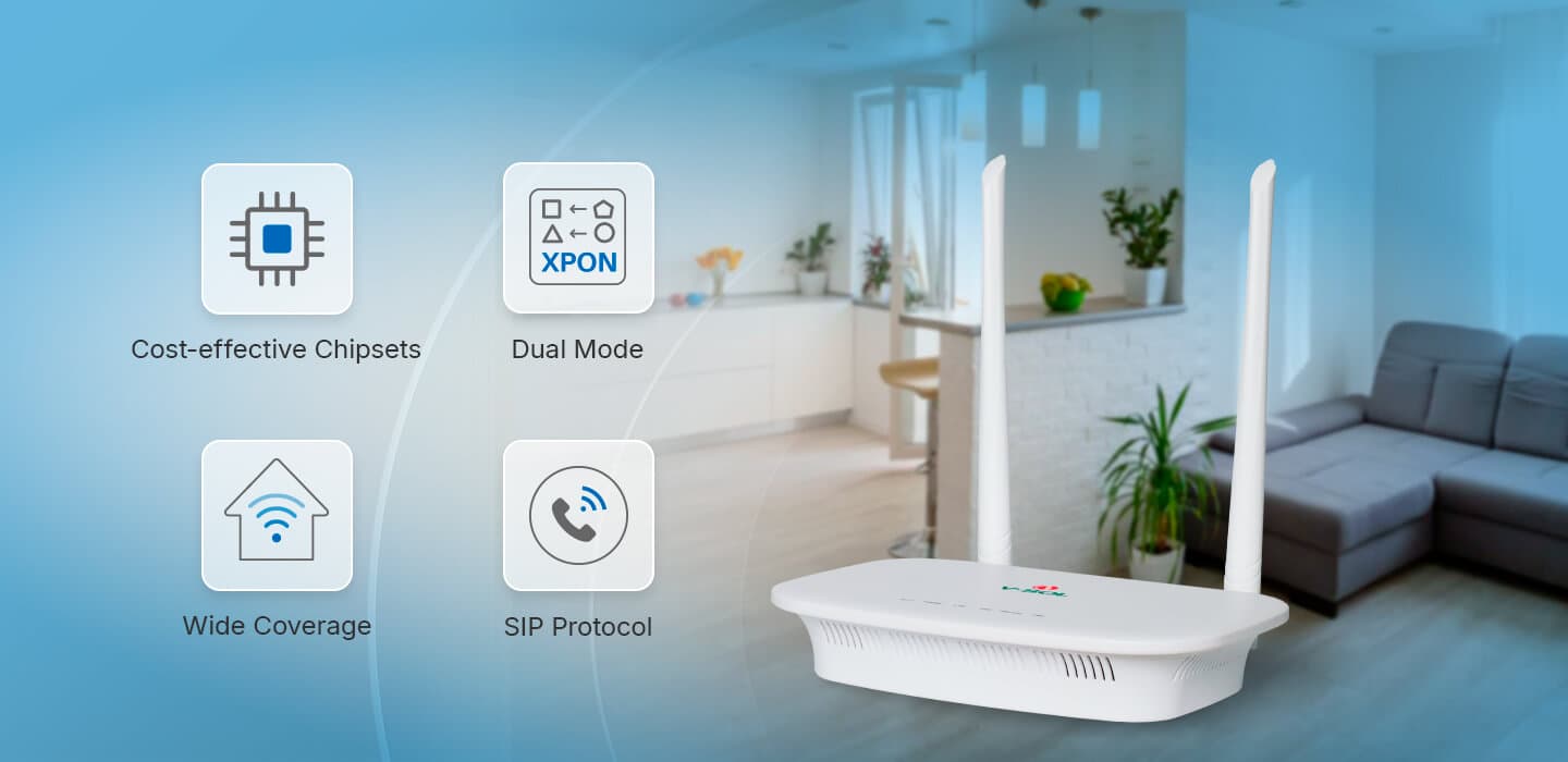 HG322RGW — 1GE+1POTS+Wi-Fi 4 HGU ONT, vista 7