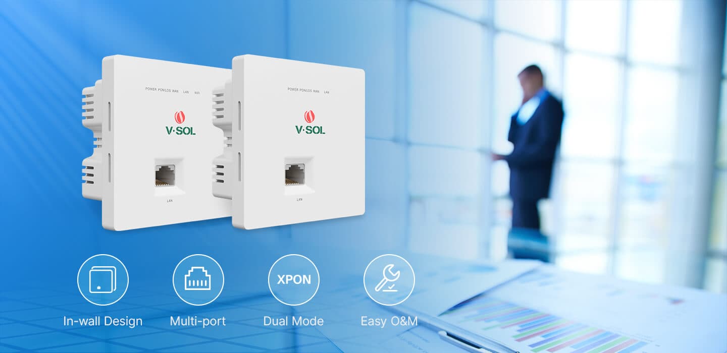 V2801P/V2801PW — 1XPON+1GE+Wi-Fi 4 Built-in ONT(86 Type), vista 5