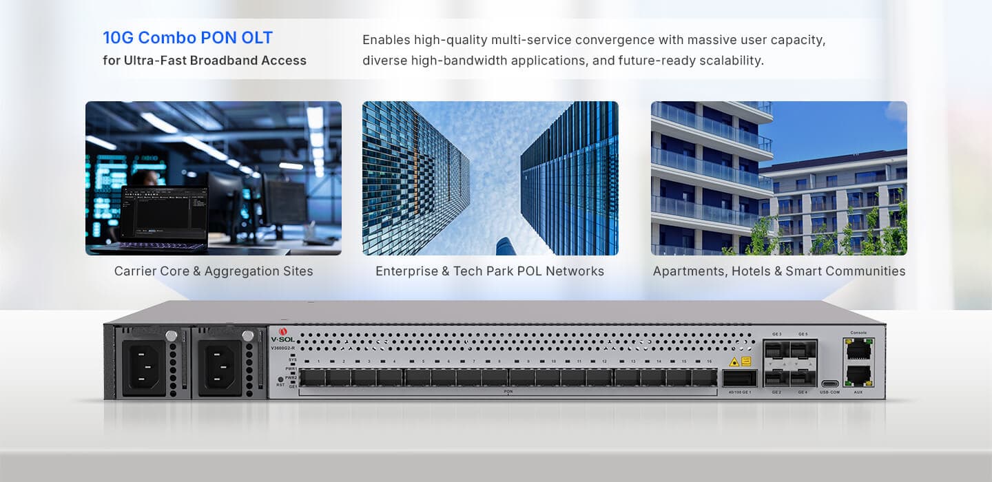 V3600G2-R — 16 Port 10G Combo PON OLT, vista 11
