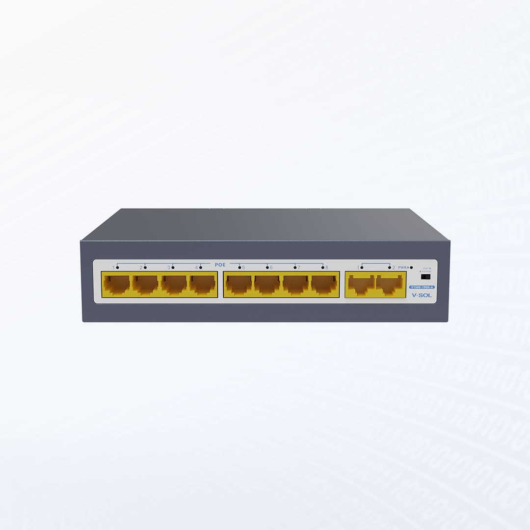 Serie PoE V1500 — Unmanaged PoE Switch (V1500 PoE Series), vista 4