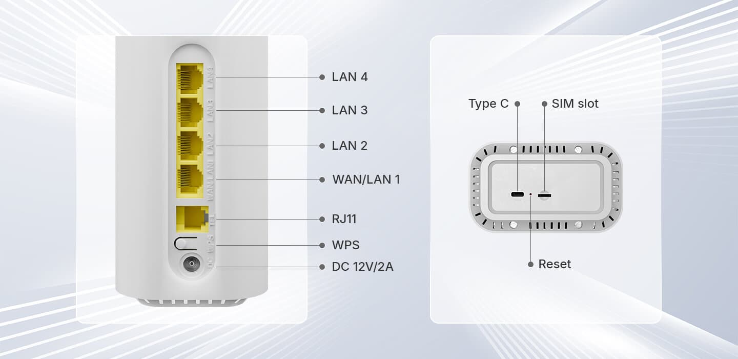 XMC6251 — 5G Indoor CPE, vista 8