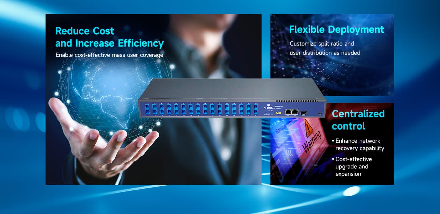 V1600GS-O32 — Single PON with 1×32 Splitter GPON OLT, vista 6