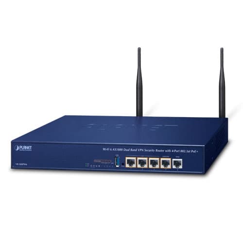 VR-300PW6 — Wi-Fi 6 AX1800 Dual Band VPN Security Router with 4-Port 802.3at PoE+