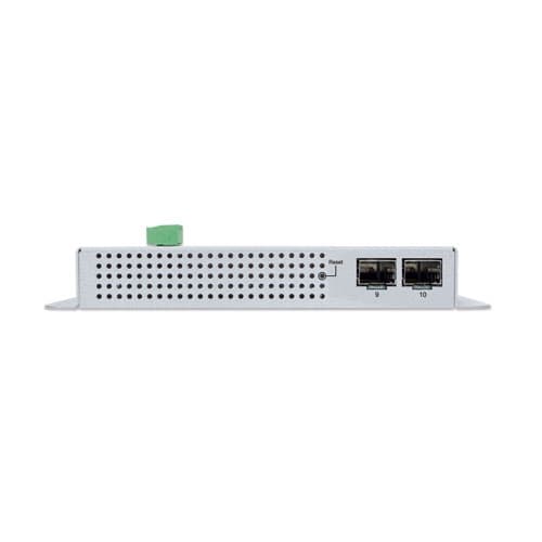 WGS-5225-8P2SV — Industrial L2+ 8-port 10/100/1000T 802.3at PoE + 2-port 1G/2.5G SFP Wall-mount Managed Switch with LCD Touch Screen, vista 4
