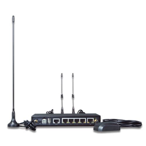 VCG-1500WG-LTE — Vehicle 4G LTE Cellular Wireless Gateway with 5-Port 10/100TX (1-SIM Card Slot, 802.11n, GPS, -25~65 degrees C), vista 4
