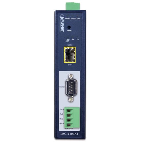 IMG-2105AT / IMG-2102T / IMG-2102TS — Industrial 1-port RS232/422/485 Modbus Gateway with 1-Port 100BASE-FX SFP, vista 2