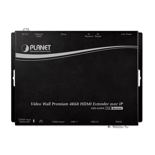 IHD-420PT/IHD-420PR — Video Wall 4K/60 HDMI & USB over IP Transmitter/Receiver with PoE, vista 2