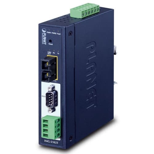 IMG-2105AT / IMG-2102T / IMG-2102TS — Industrial 1-port RS232/422/485 Modbus Gateway with 1-Port 100BASE-FX SFP, vista 4