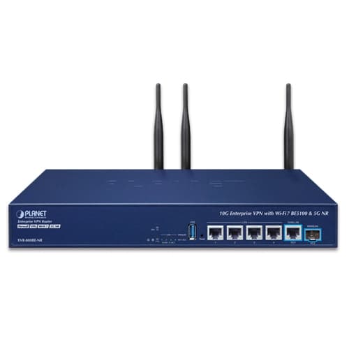 XVR-800BE-NR — Enterprise 5G NR Cellular + Wi-Fi 7 5100BE + Dual 10G VPN Security Router with 4-Port 10/100/1000T, vista 2